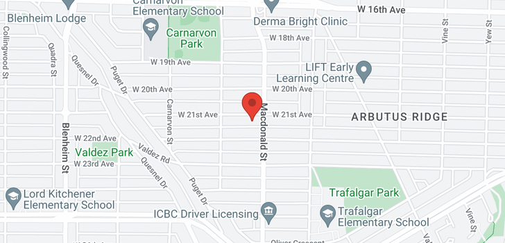 map of 2824 W 21ST AVENUE